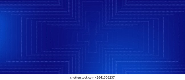 Healthcare Medical Plus Pattern. Blue Mathematical Plus Symbols Pattern. Math Design Elements Background. Medical Tech Background. Vector Illustration.