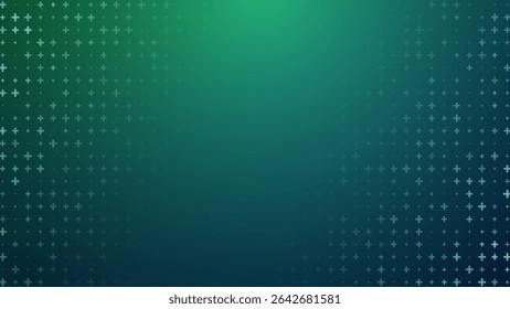 Healthcare Medical Plus Pattern. Mathematical Plus Symbols Pattern. Math Design Elements Background. Medical Tech Background. Vector Illustration.