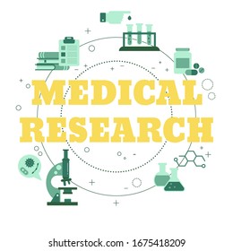Healthcare and medical research concept. Vector illustration.