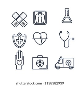 healthcare medical set icons