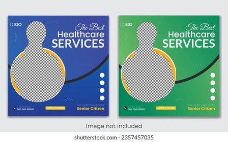 Healthcare medical social media post template