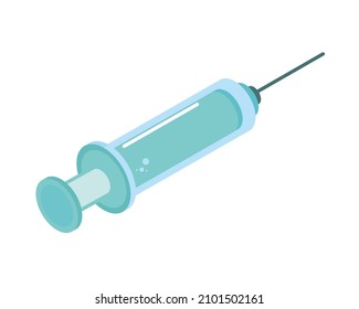 healthcare medical syringe icon isolated