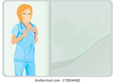 Healthcare medical team workers isolated on background