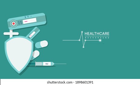 Healthcare, medical, technology and science wallpaper template. vector illustration