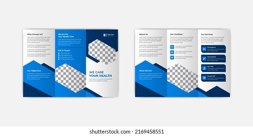 healthcare ,medical trifold brochure template. 