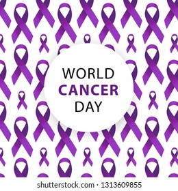 healthcare and medicine concept. Lavender ribbon. World cancer day. vector illustration.