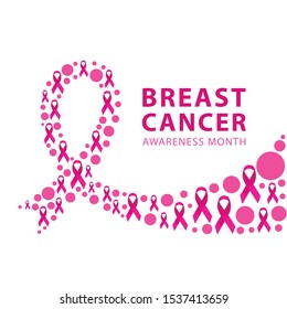 Healthcare and medicine concept. pink breast cancer awareness ribbon.