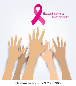 healthcare and medicine concept. pink breast cancer awareness ribbon vector illustration.