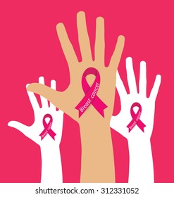 healthcare and medicine concept. pink breast cancer awareness ribbon vector illustration.