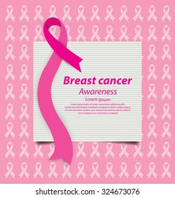 healthcare and medicine concept. pink breast cancer awareness ribbon vector illustration.