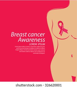 healthcare and medicine concept. pink breast cancer awareness ribbon vector illustration.