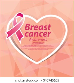 healthcare and medicine concept. pink breast cancer awareness ribbon vector illustration.