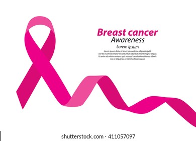 healthcare and medicine concept. pink breast cancer awareness ribbon vector illustration.