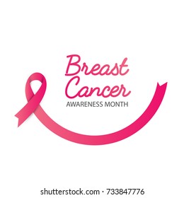 healthcare and medicine concept. pink breast cancer awareness ribbon vector illustration.