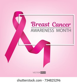 healthcare and medicine concept. pink breast cancer awareness ribbon vector illustration. EPS 10