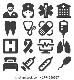 Healthcare and Medicine icons set