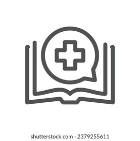 Healthcare and medicine related icon outline and linear vector.
