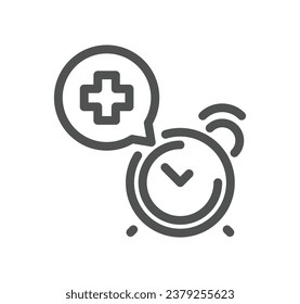 Healthcare and medicine related icon outline and linear vector.