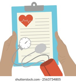 Healthcare. Medicines to treat diseases. Cardiology. First aid kit. Vector illustration.