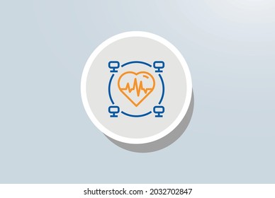 Healthcare Networks Icon Vector Design