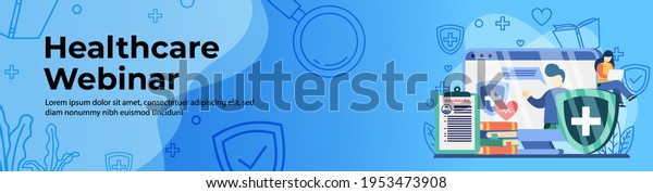 Healthcare Online Webinar Web Banner Design Stock Vector (Royalty Free ...