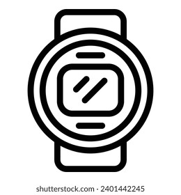 Healthcare pedometer icon outline vector. Footstep activity tracker. Active sport smart band