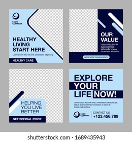 Healthcare post social media template 