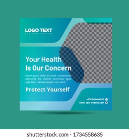Healthcare post social media template