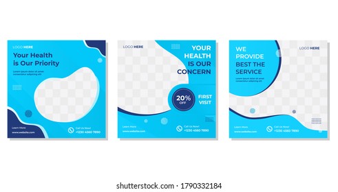 Healthcare post social media template