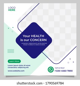 Healthcare post social media template