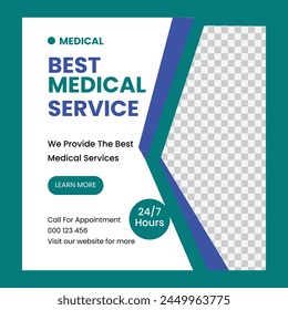 Healthcare post social media template