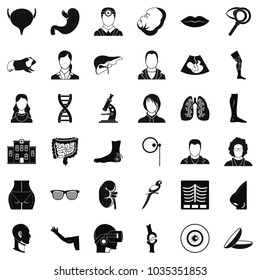 Healthcare professional icons set. Simple set of 36 healthcare professional vector icons for web isolated on white background