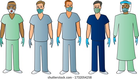 Healthcare professionals wearing protective gear to prevent the spread of infectious diseases.