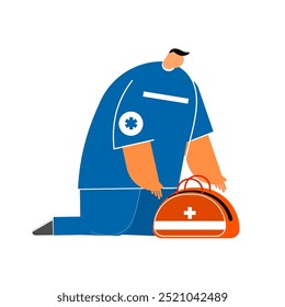 Healthcare provider on isolated background.