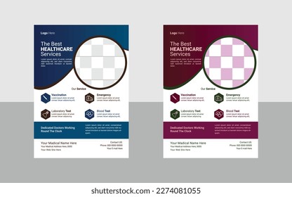 Healthcare pster templete design, Healthcare pster templete design ,Madical Flyer design A4 size, modern healthcare promotion business flyer templete,A4 size Corporate Madical Flyer brochure design co