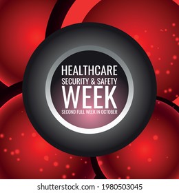 Healthcare Security  Safety Week  . Geometric Design Suitable For Greeting Card Poster And Banner