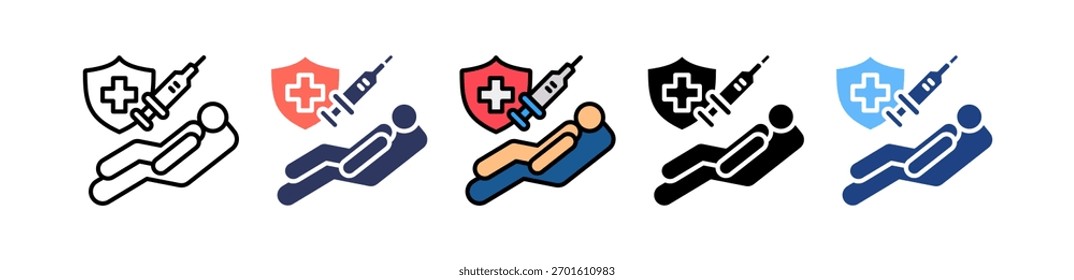 Icono de servicios de salud Ilustración vectorial múltiple