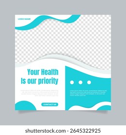 Healthcare Social Media Banner. - Vector.
