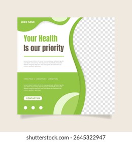 Healthcare Social Media Banner. - Vector.