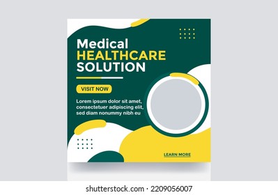 Healthcare Social media post banner design medical banner for hospital and clinic template