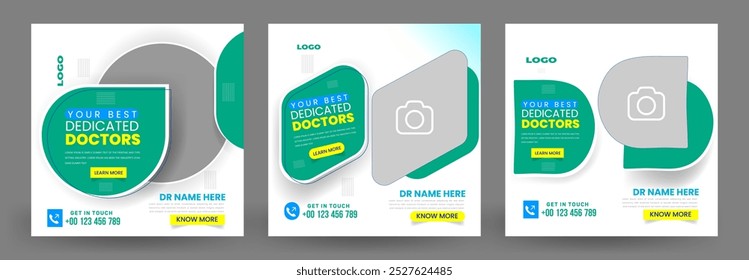 Healthcare social media post or Dentist and dental care social media post and story design