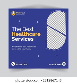 Healthcare social media post design 