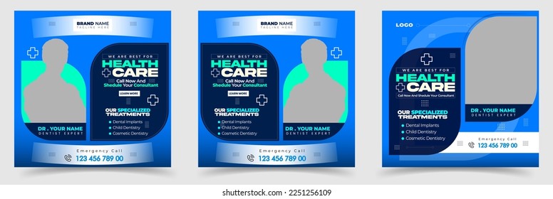 Healthcare social media post for hospital clinic promo banner