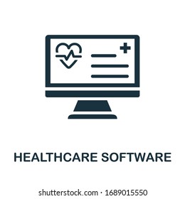 Healthcare Software icon. Simple element from digital healthcare collection. Filled Healthcare Software icon for templates, infographics and more.