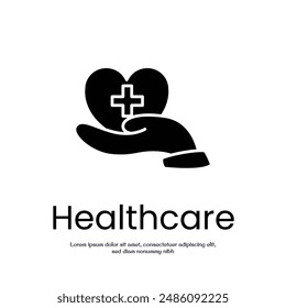 healthcare solid icon vector design good for web or mobile app