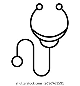 Healthcare Stethoscope Vector Icon For Medical Professionals