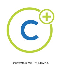 Healthcare Symbol Doctor and Medical Logo on Letter C Template. Doctors Logo  