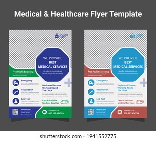 Healthcare Template Design, Medical Flyer Design, Nutrition Leaflet