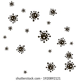 Healthcare Test Covid-19 Black Stop Covid Danger Sign Illustration. Restrictions Coronavirus Epidemic Medicine Sick Negative Wallpaper. Forbidden Quarantine Pandemic White Science Virus Background.