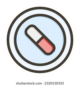 Healthcare Thick Line Filled Colors For Personal And Commercial Use.
